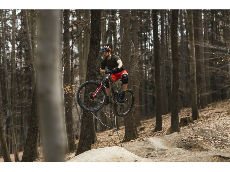 Pánský dres s krátkým rukávem FORCE MTB ANGLE, army