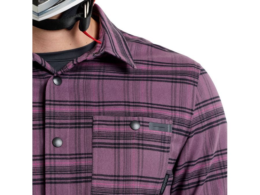 Pánská košile Troy Lee Designs GRIND FLANNE DEEP PURPLEL PLAID