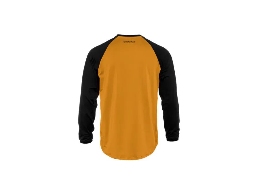 Pánský dres HORSEFEATHERS Spike LS - sunflower/black