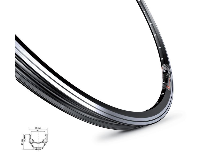 Ráfek MACH1 240 622x19, 32děr, černý