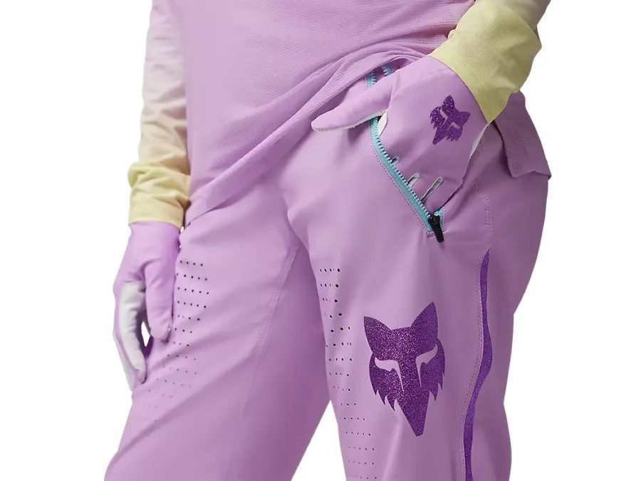 Dámské kalhoty do pasu bez vložky FOX W Flexair Pant TS 57, růžové