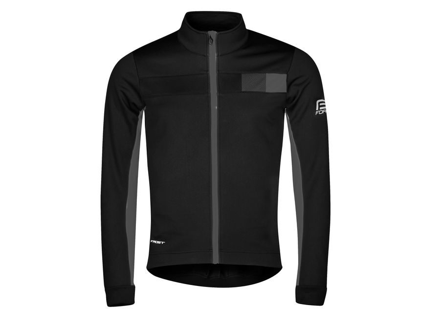 Pánská zimní bunda FORCE FROST softshell, černo-šedá