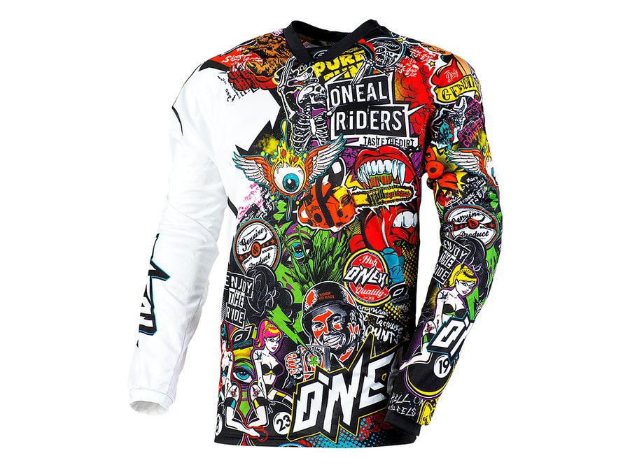 Pánský dres s dlouhým rukávem O'NEAL MAYHEM CRANK, černá/multi