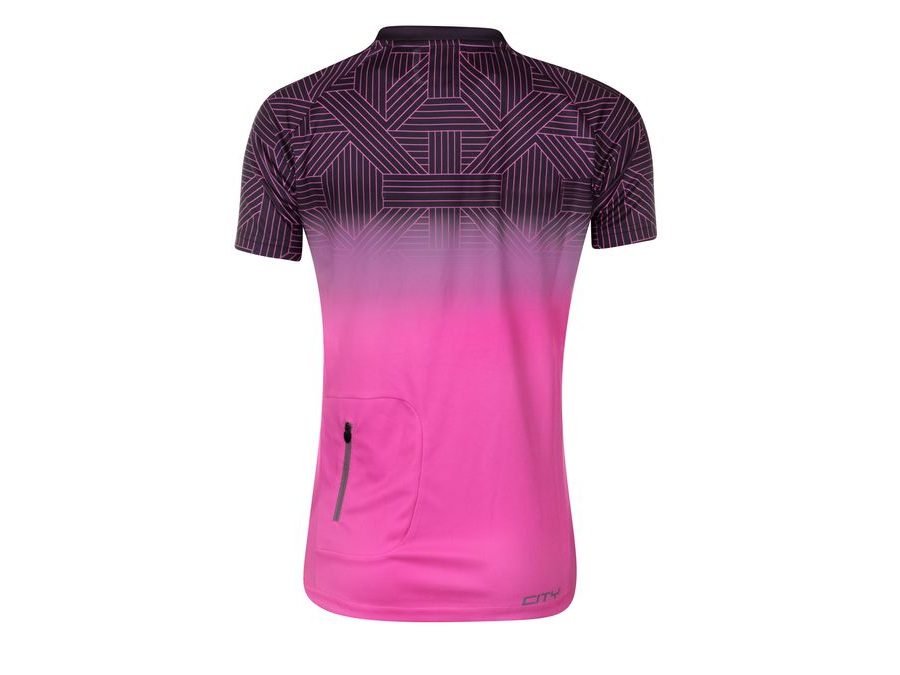 Dámský dres s krátkým rukávem FORCE CITY LADY, růžovo-černý