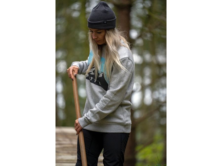 Mikina PEATY'S PUBWEAR CREW MIKINA - 3 PEAKS SUNRISE / HEATHER GREY