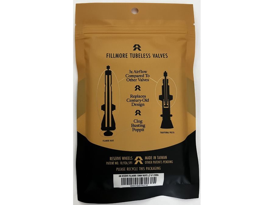 Bezdušové ventilky RESERVE FILLMORE VALVES black