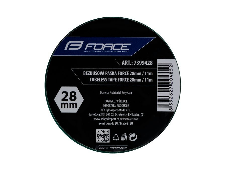 páska bezdušová FORCE 28mm x 11m, zelená