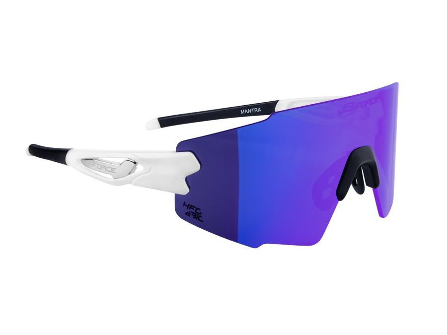 brýle FORCE MANTRA bílé, fialové zrc. sklo