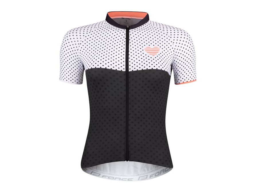 Dámský dres s krátkým rukávem FORCE POINTS LADY, černo-bílý