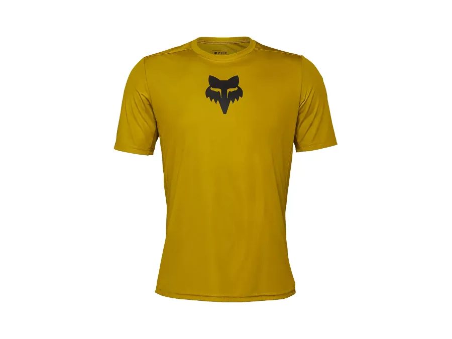 Pánský dres s krátkým rukávem Fox Ranger Ss Jersey Lab Head, Mustard Yellow