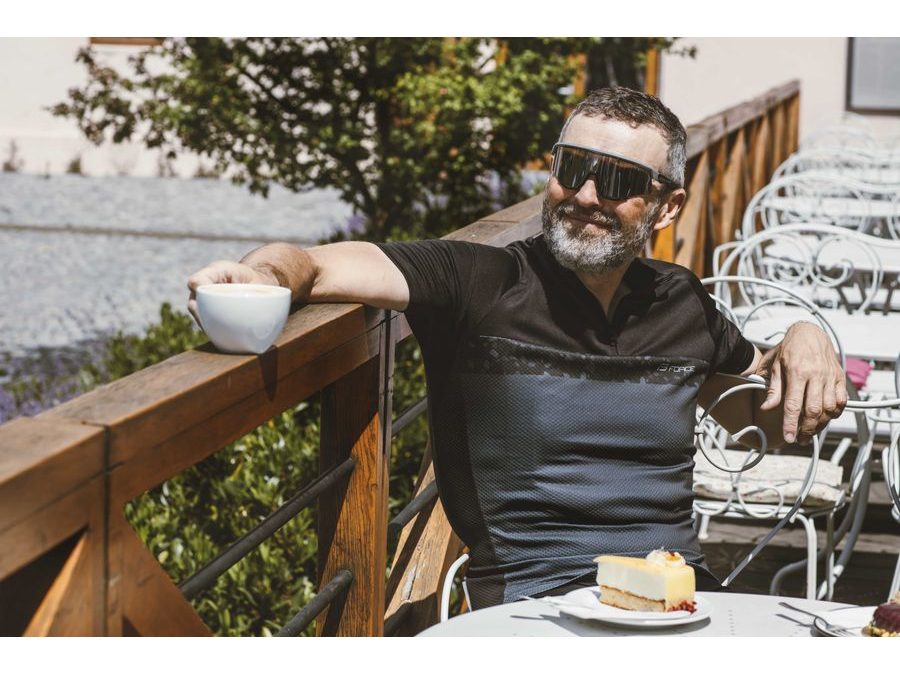 Pánský dres s krátkým rukávem FORCE ROCK, šedo-černý