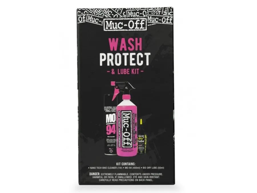 Dárková sada MUC-OFF WASH, PROTECT & LUBE DRY KIT - Základní sada pro mytí, ochranu a lubrikaci kol