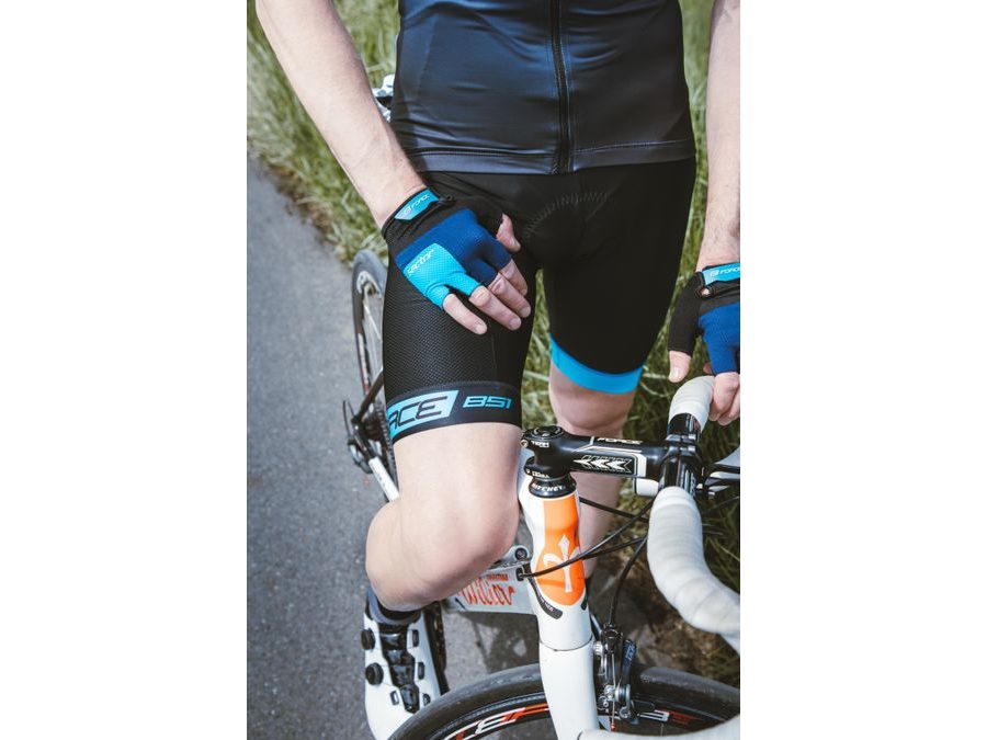 Pánské kraťasy se šráky a vložkou FORCE B51, černo-modré