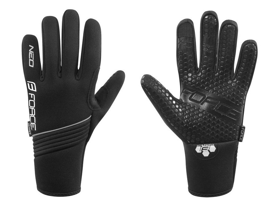 Podzimní/zimní rukavice neoprénové FORCE NEO, černé