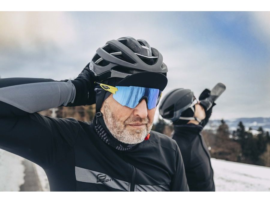 brýle FORCE MANTRA fluo, modré zrc. sklo