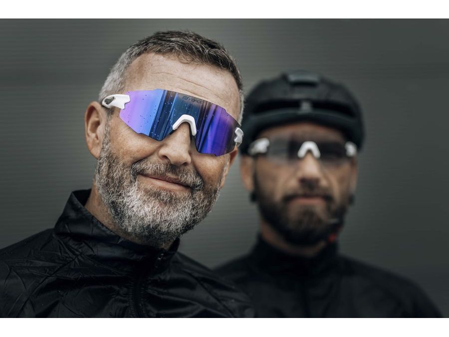 brýle FORCE MANTRA bílé, fialové zrc. sklo