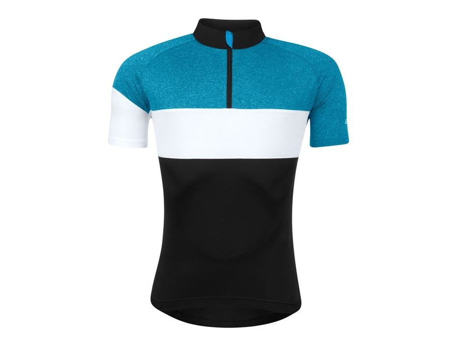 Pánský dres s krátkým rukávem FORCE VIEW, černo-modro-bílý