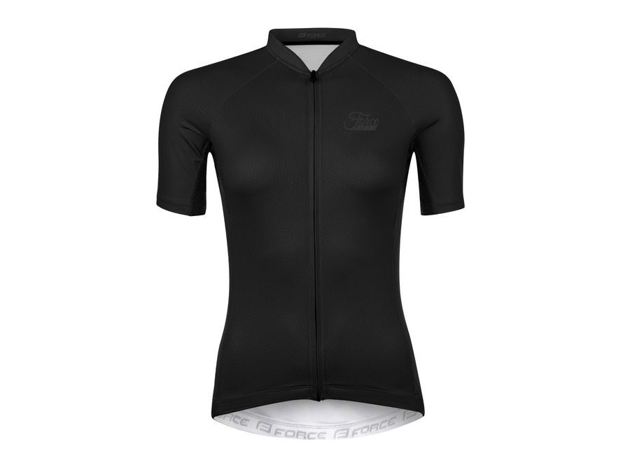 Dámský dres s krátkým rukávem FORCE PURE LADY, černý