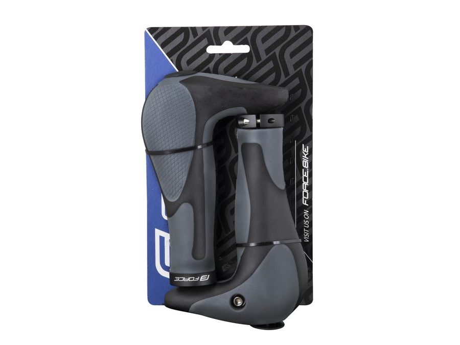 Gripy FORCE GEL s integrovanými rohy 113mm, černo-šedá