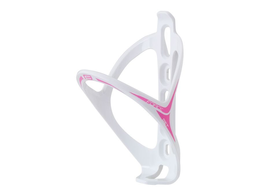 Košík na láhev Force GET plastový, bílo-růžový lesklý
