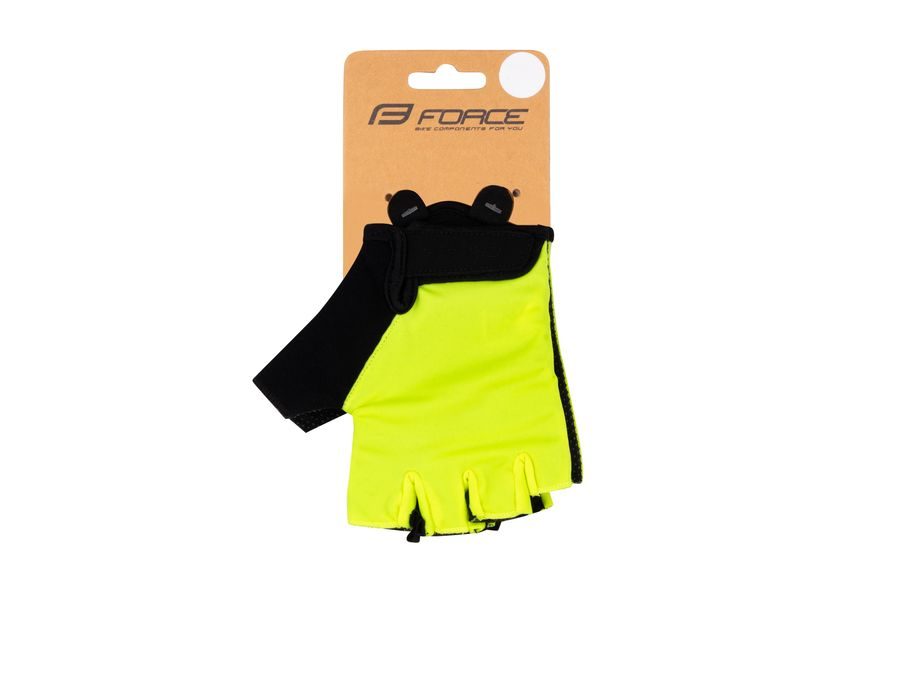 Dětské krátkoprsté rukavice FORCE FUN KID, fluo