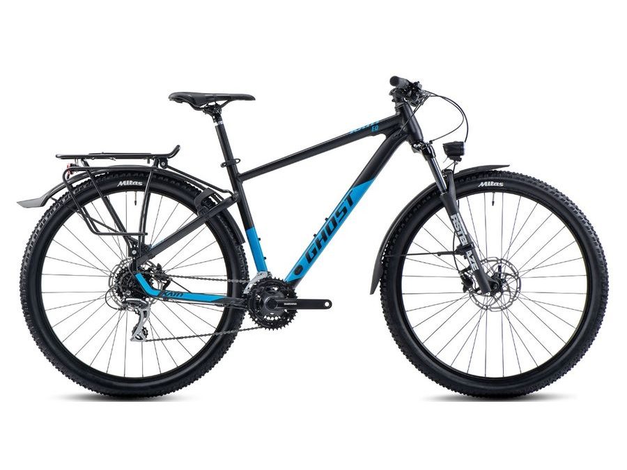 Pánské horské kolo Ghost Kato EQ 29" - Black / Bight Blue Metallic