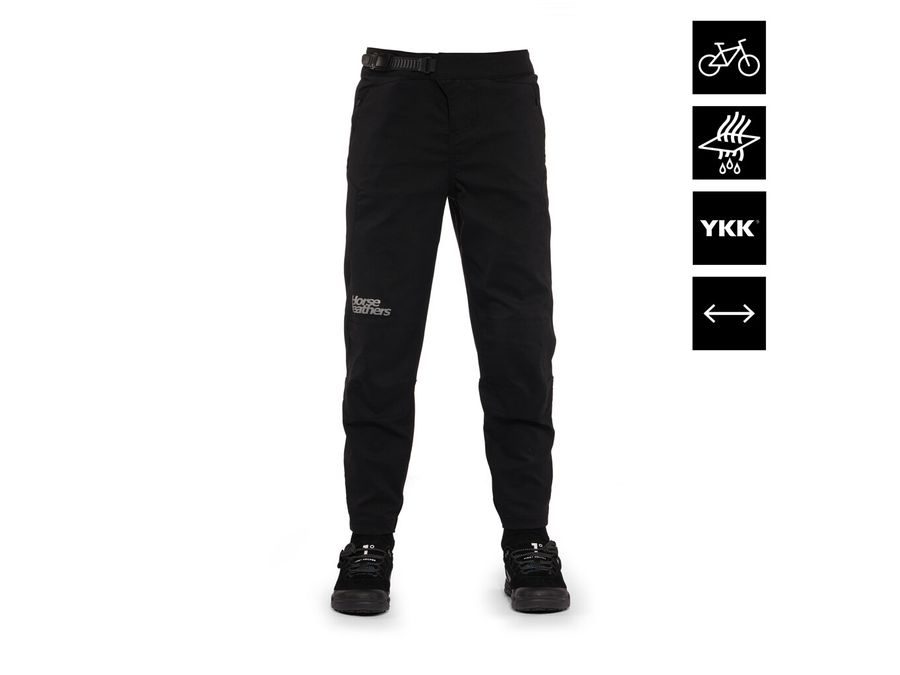 Dětské kalhoty do pasu bez vložky HORSEFEATHERS Stoker, black