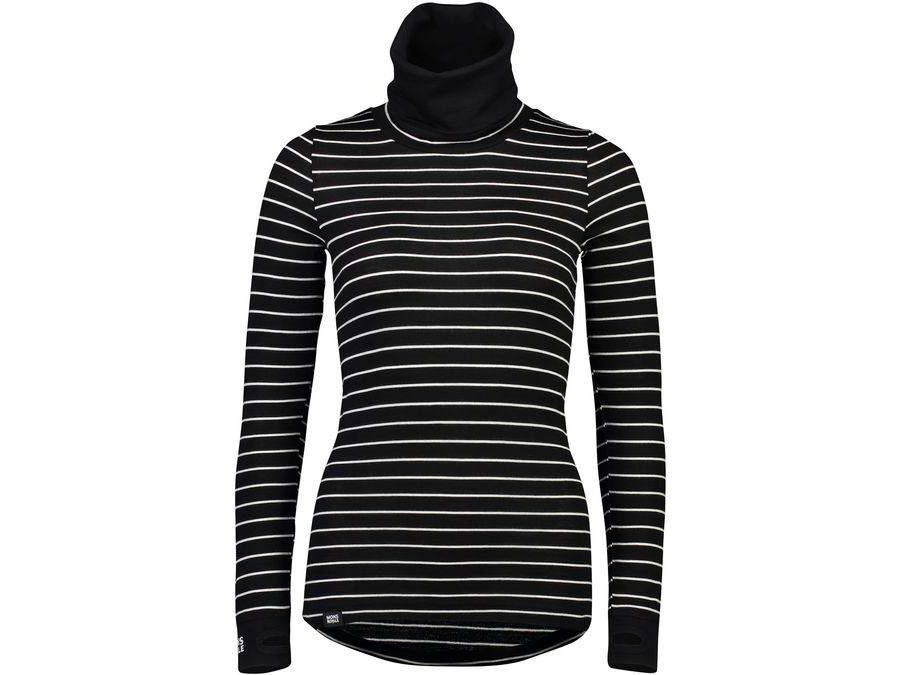 Triko Mons Royale merino CORNICE ROLLOVER LS thin stripe