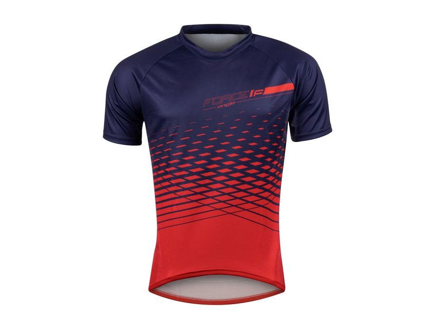 Dres s krátkým rukávem FORCE MTB ANGLE , modro-červený