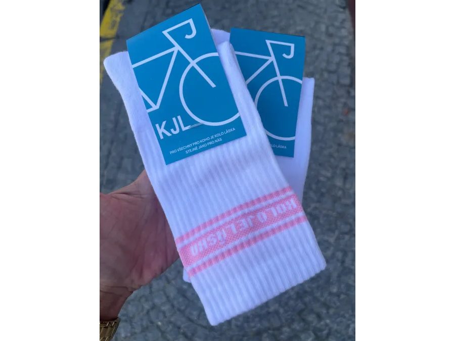 Ponožky Kolo je Láska Pásovky, růžová