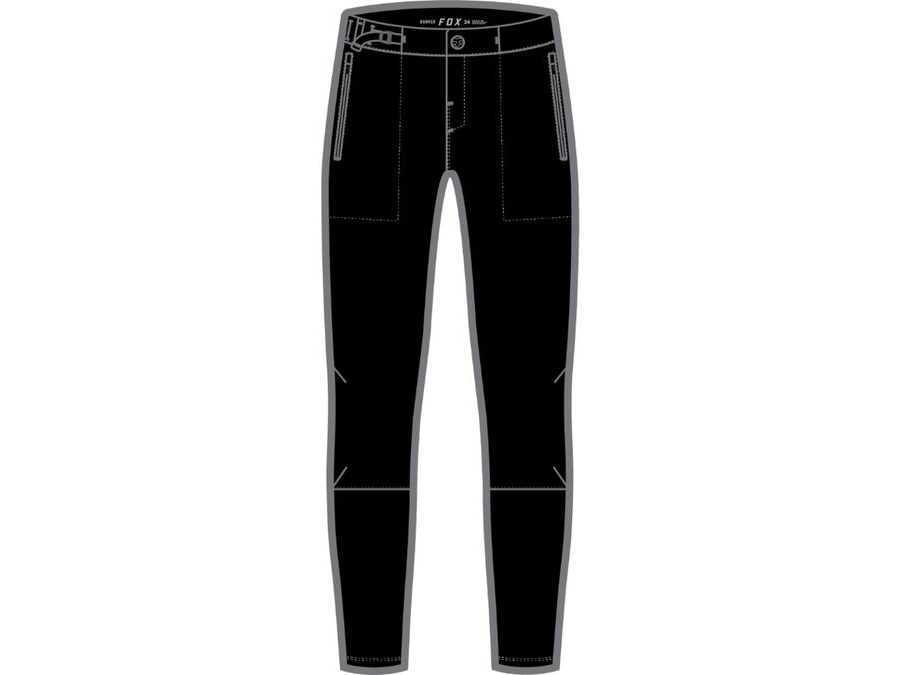 Pánské kalhoty do pasu bez vložky Fox Ranger Pant, black - prodloužená délka