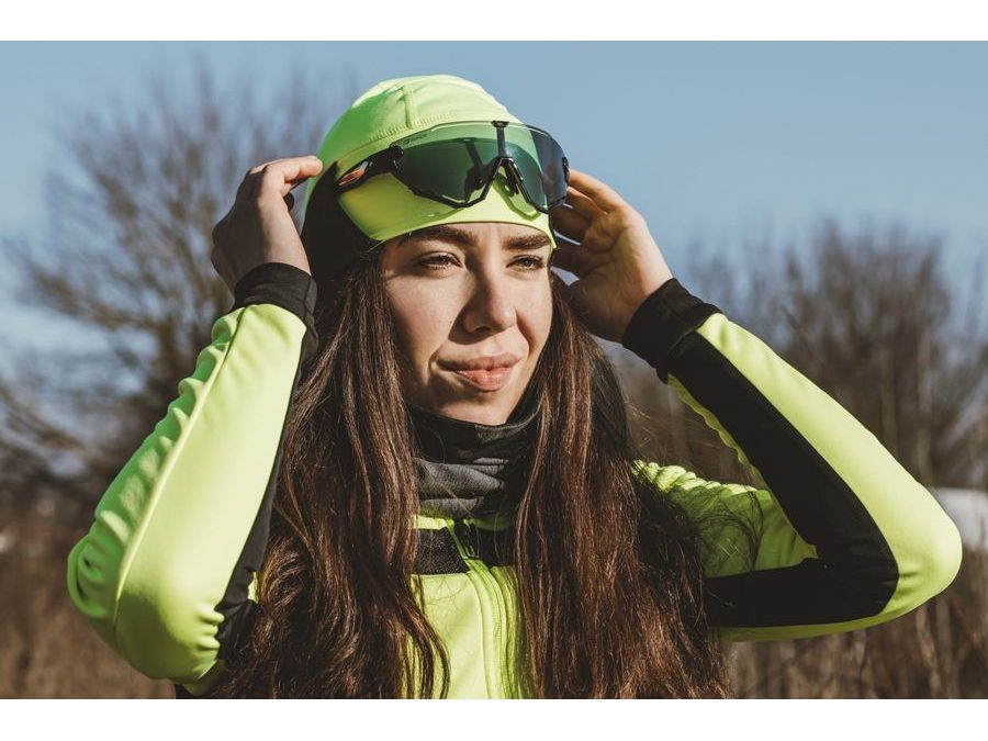 Čepice pod helmu FORCE SPLIT zateplená, fluo-černá