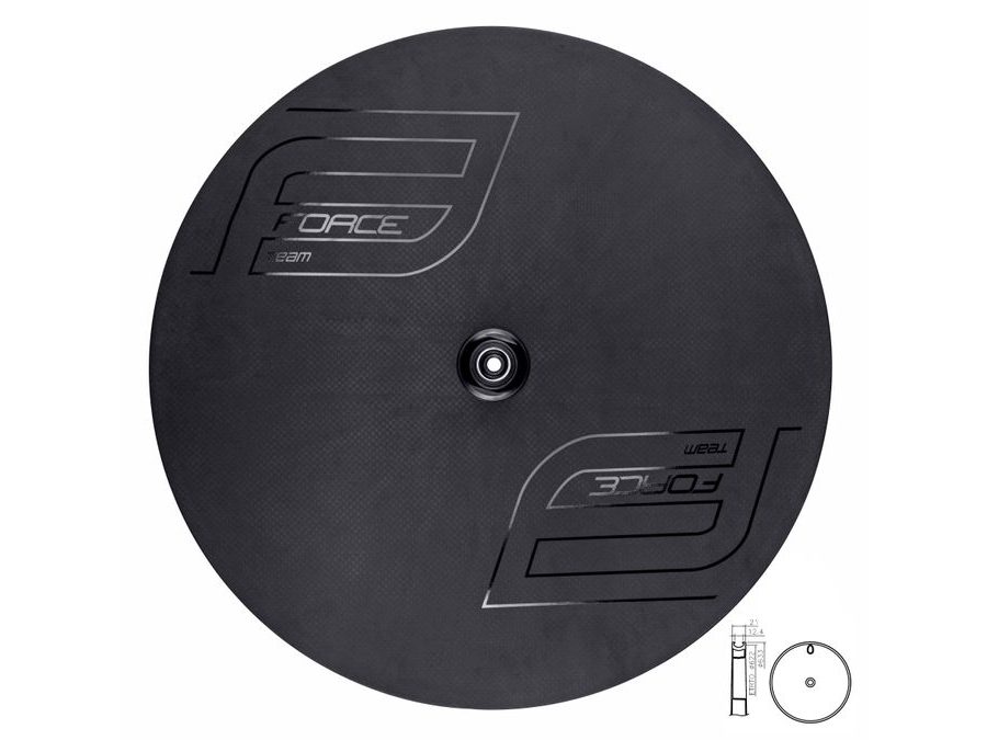 Zadní karbonové kolo-disk FORCE plášťové pro kotoučovou brzdu