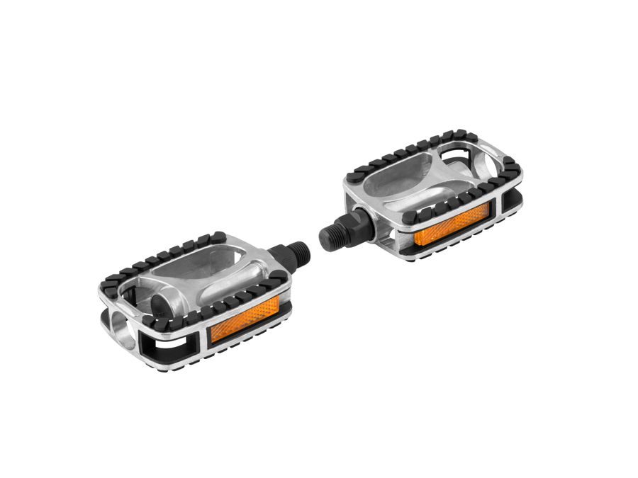 Pedály Force TREK hliník protiskluzové, černo-stříbrné