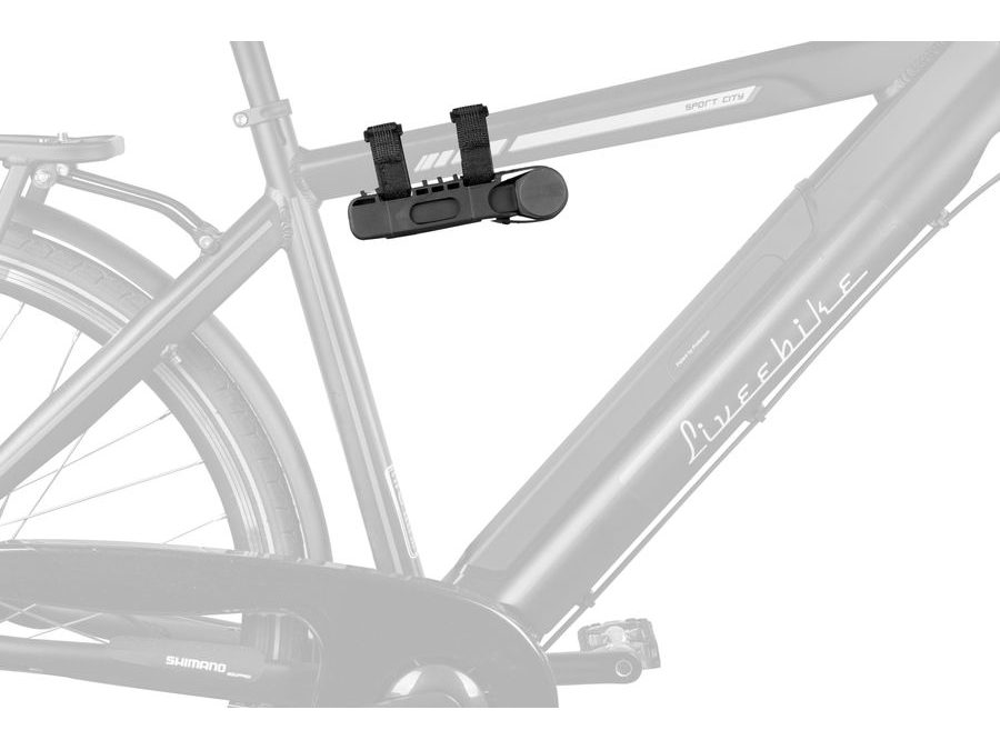 Zámek skládací FORCE FOLD, 80 cm, 6 článků, černý+držák