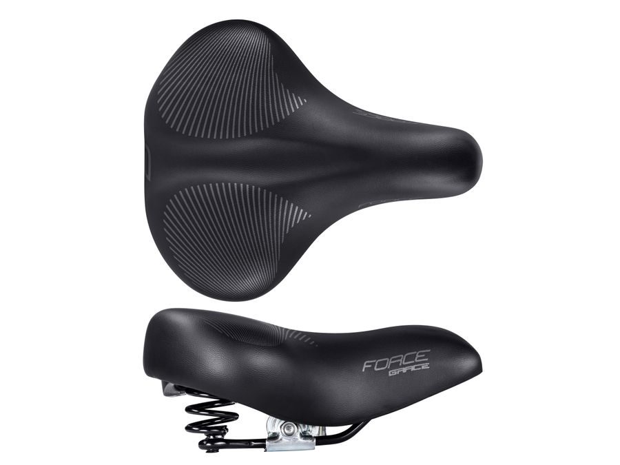 sedlo s pružinou FORCE GRACE UNI, černé