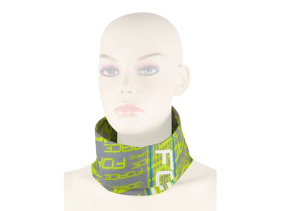 Šátek multifunkční FORCE léto, UNI, fluo-šedý