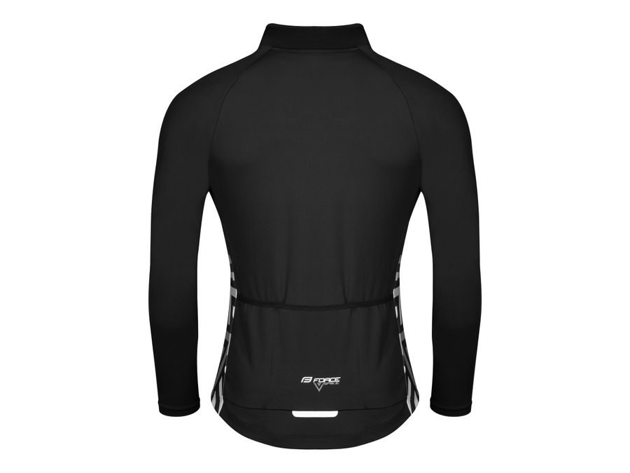 Pánský dres s dlouhým rukávem FORCE SPIKE, černo-bílý