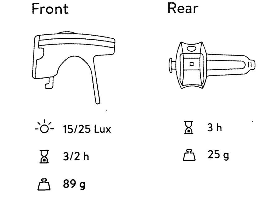 Světlo přední a zadní Woom S MICRO USB NABÍJENÍ