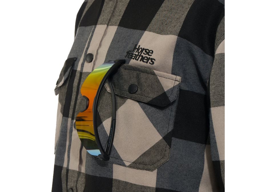 Pánská technická bike košile HORSEFEATHERS Prom, silver birch