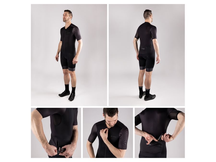 Pánský dres s krátkým rukávem FORCE STREAM, černý