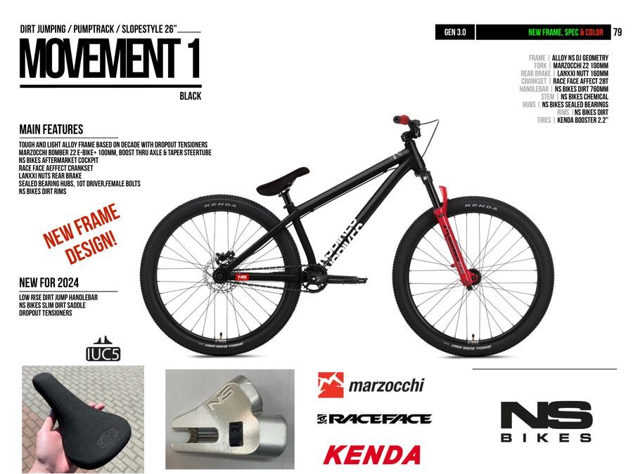 Dirtové kolo NS Bikes Movement 1 černá 2025