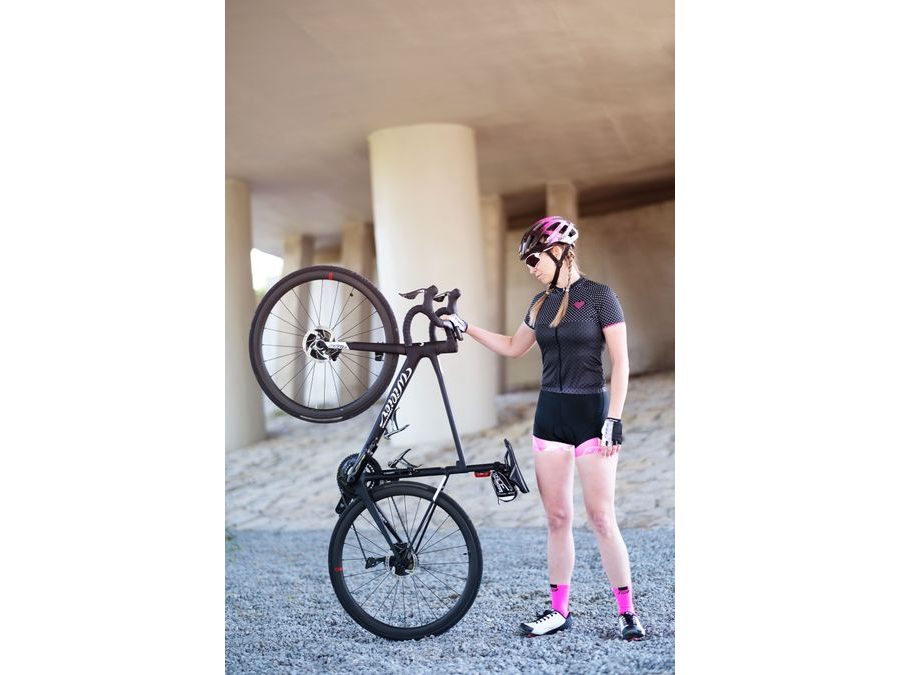 Dámské kraťasy do pasu s vložkou FORCE MINI, černo-růžové