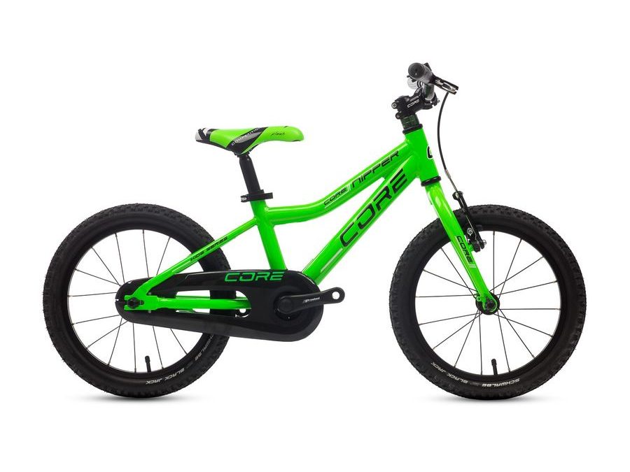 Dětské kolo Core Nipper Al 16" torpédo, (6.95kg) Zelená, Schwalbe Black Jack 2025