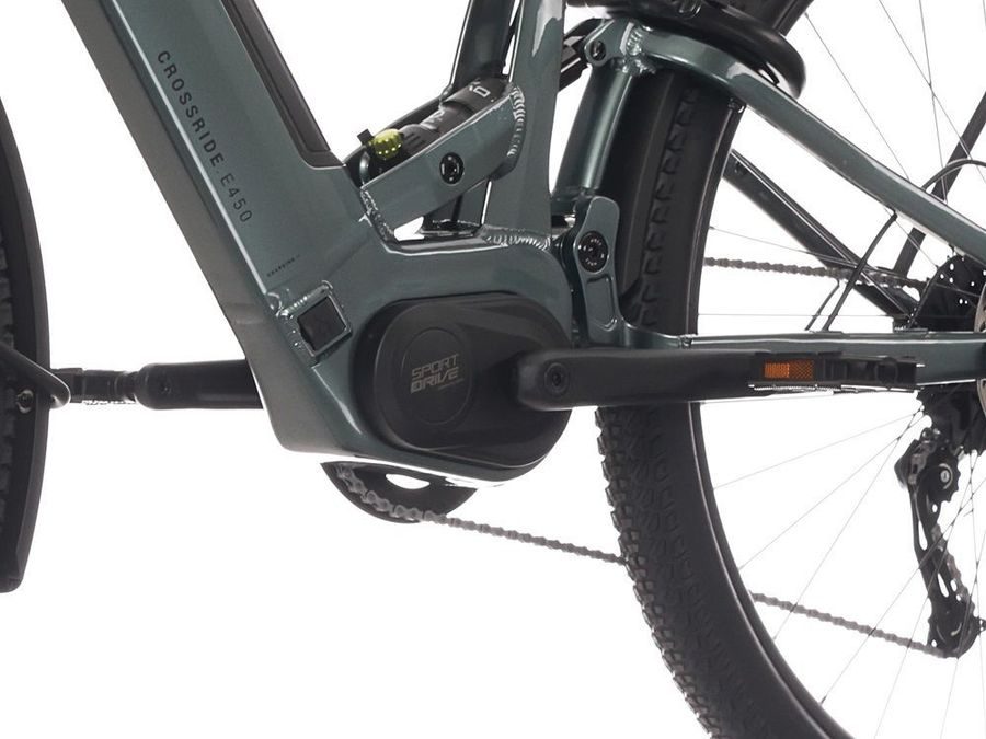 Dámské celoodpružené trekingové elektrokolo ROCK MACHINE Crossride e450 FS Touring, Gloss Grey-Black