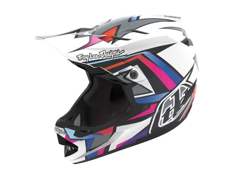 Integrální helma Troy Lee Designs D4 COMPOSITE FRAMES WHITE / SILVER 2025