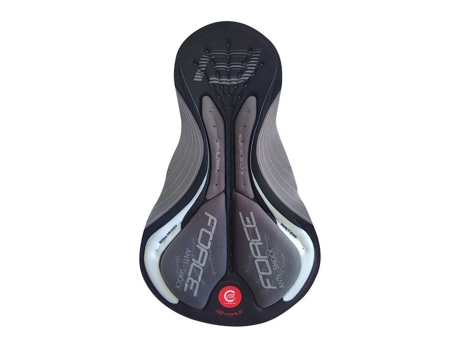 Pánské kraťasy do pasu s odnímatelnou vložkou FORCE STORM, šedo-fluo