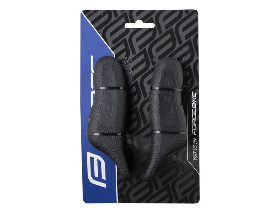 Rohy FORCE RAB Al 12 cm AL+guma, černé