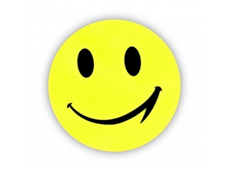 Reflexní samolepka smajlík velký žlutý