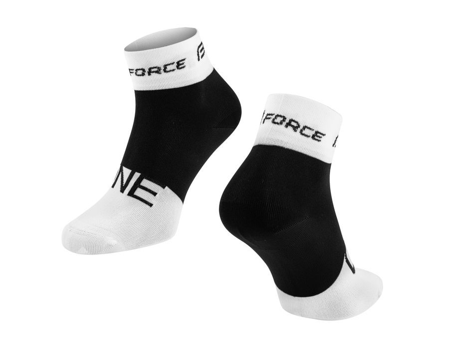 Krátké ponožky FORCE ONE, bílo-černé
